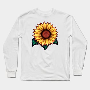 Big Yellow Sunflower Long Sleeve T-Shirt